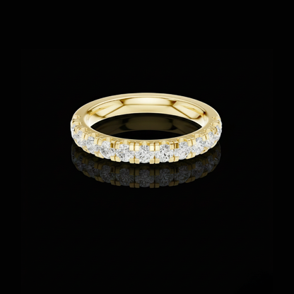 Stackable Round Moissanite Diamond Wedding Band