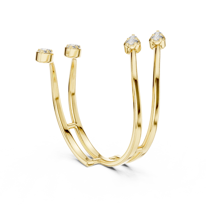 Round Lab Diamond Wrap Promise Ring - View 8