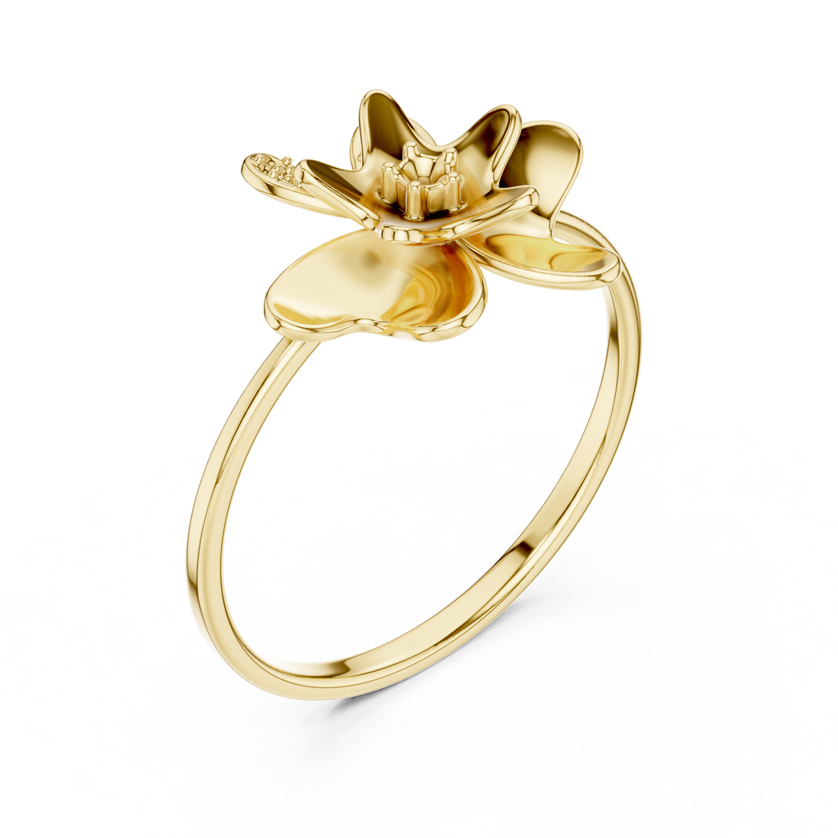 floral lab diamond statement promise ring - view 2