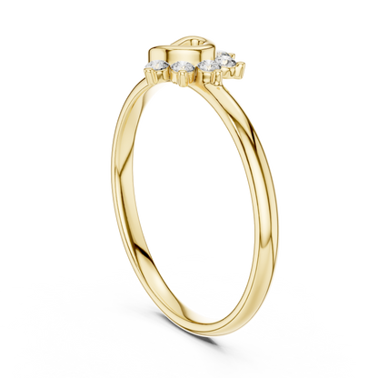Interlocking Round Lab Diamond Halo Engagement Ring - View 5