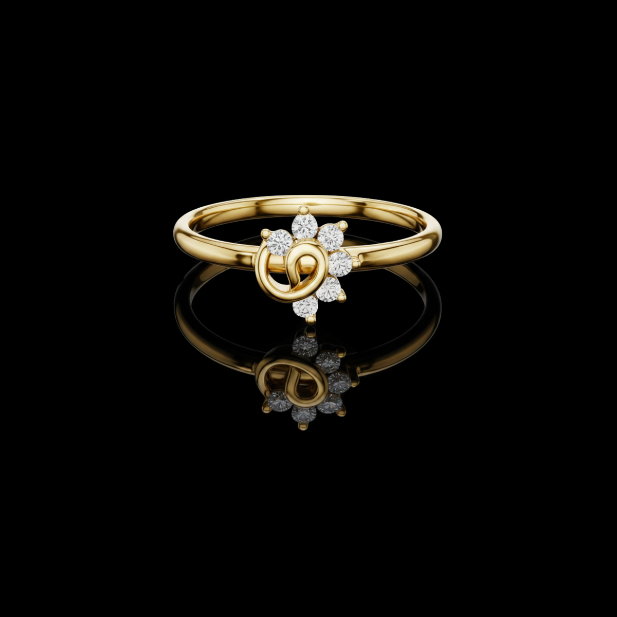 interlocking round lab diamond halo engagement ring