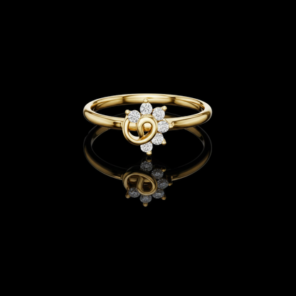 Interlocking Round Lab Diamond Halo Engagement Ring