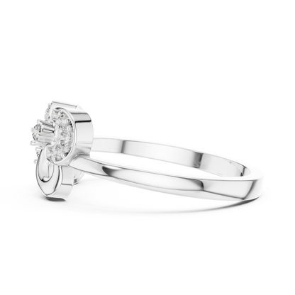 Infinity Round Cut Lab Diamond Openwork Pave Gold Statement Ring - View 10