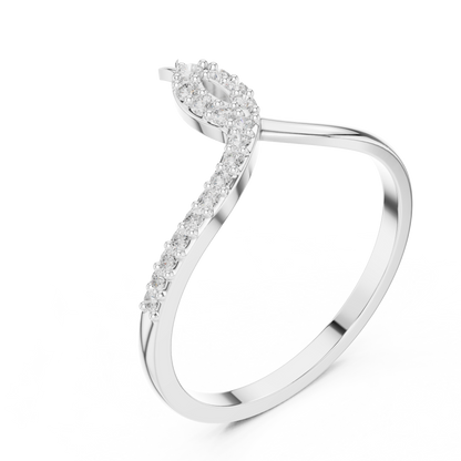 Snake Bypass Round Cut Lab Diamond Ring - View 12