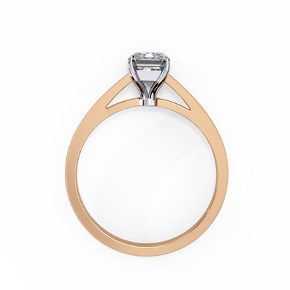 Radiant Cut Lab Diamond Engagement Solitaire Ring - View 9