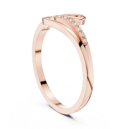Open Swirl Round Lab Diamond Pave Ring - View 11
