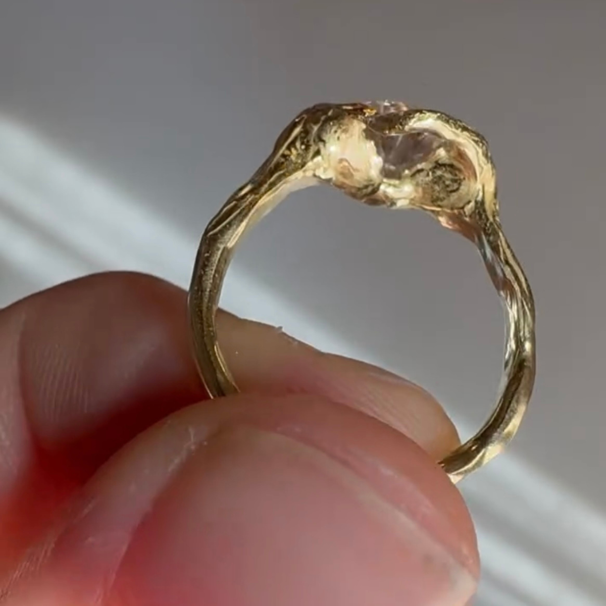 oval cut lab diamond bezel set unique style solitaire ring - view 6