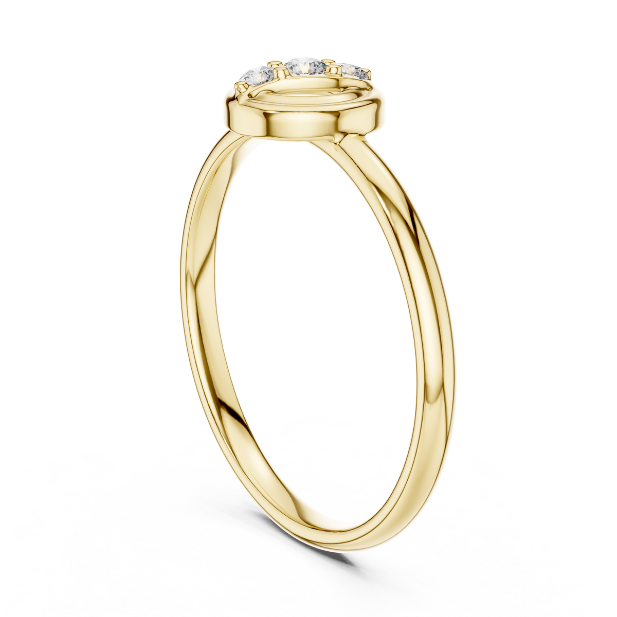 round cut lab diamond cluster ring with open frame design - view 10