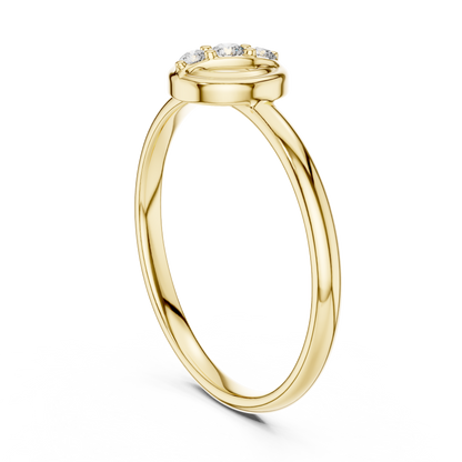 Round Cut Lab Diamond Cluster Ring With Open Frame Design - View 10