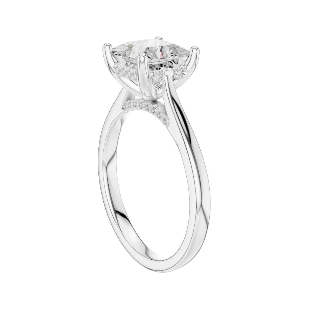 classic princess cut lab diamond solitaire ring - view 12