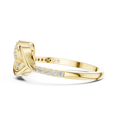 Interlocking Infinity Knot Lab Diamond Ring - View 4
