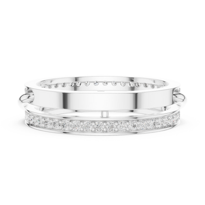 Round Cut Interlocking Multi Band Moissanite Diamond Statement Ring - View 10