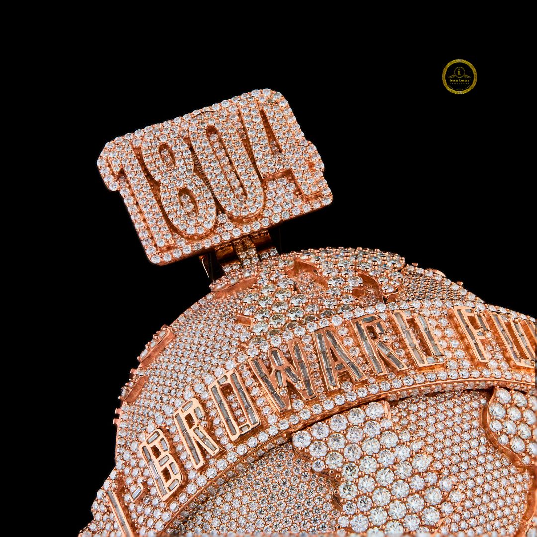 custom hexagon pendant - gra certified moissanite jewelry gift - view 3