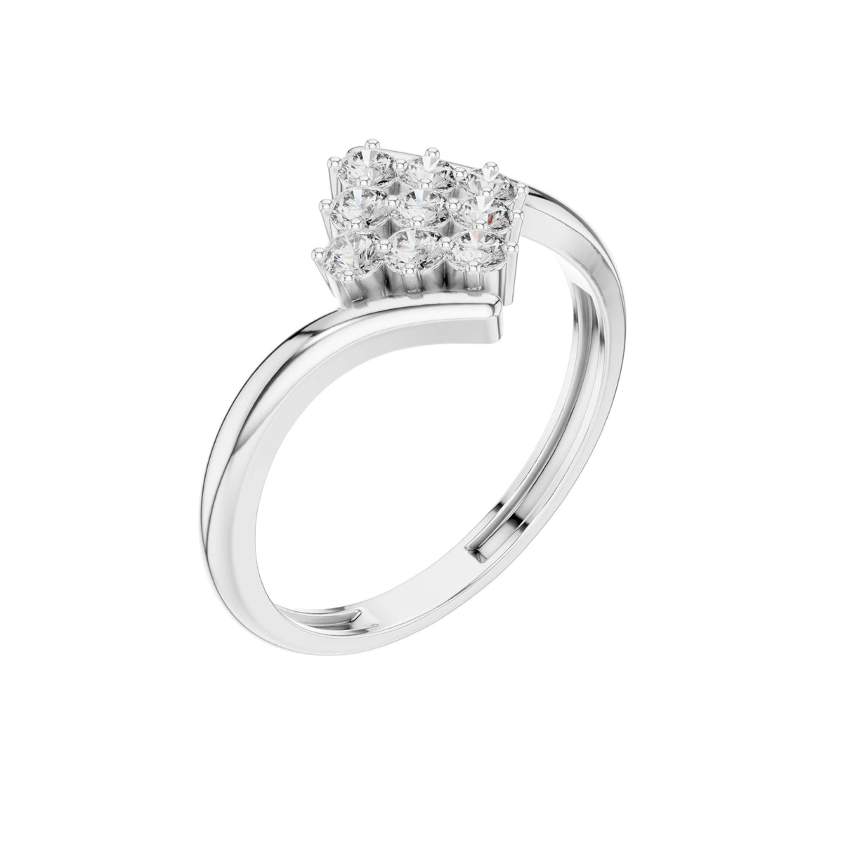 blossom round cut lab diamond ring - view 6