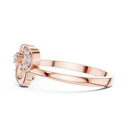 Infinity Round Cut Lab Diamond Openwork Pave Gold Statement Ring - View 7