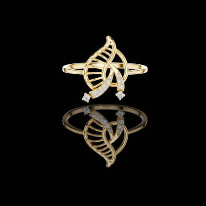 Nature-Inspired Moissanite Diamond Statement Delicate Ring