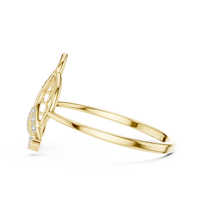 Nature-Inspired Moissanite Diamond Statement Delicate Ring - View 8