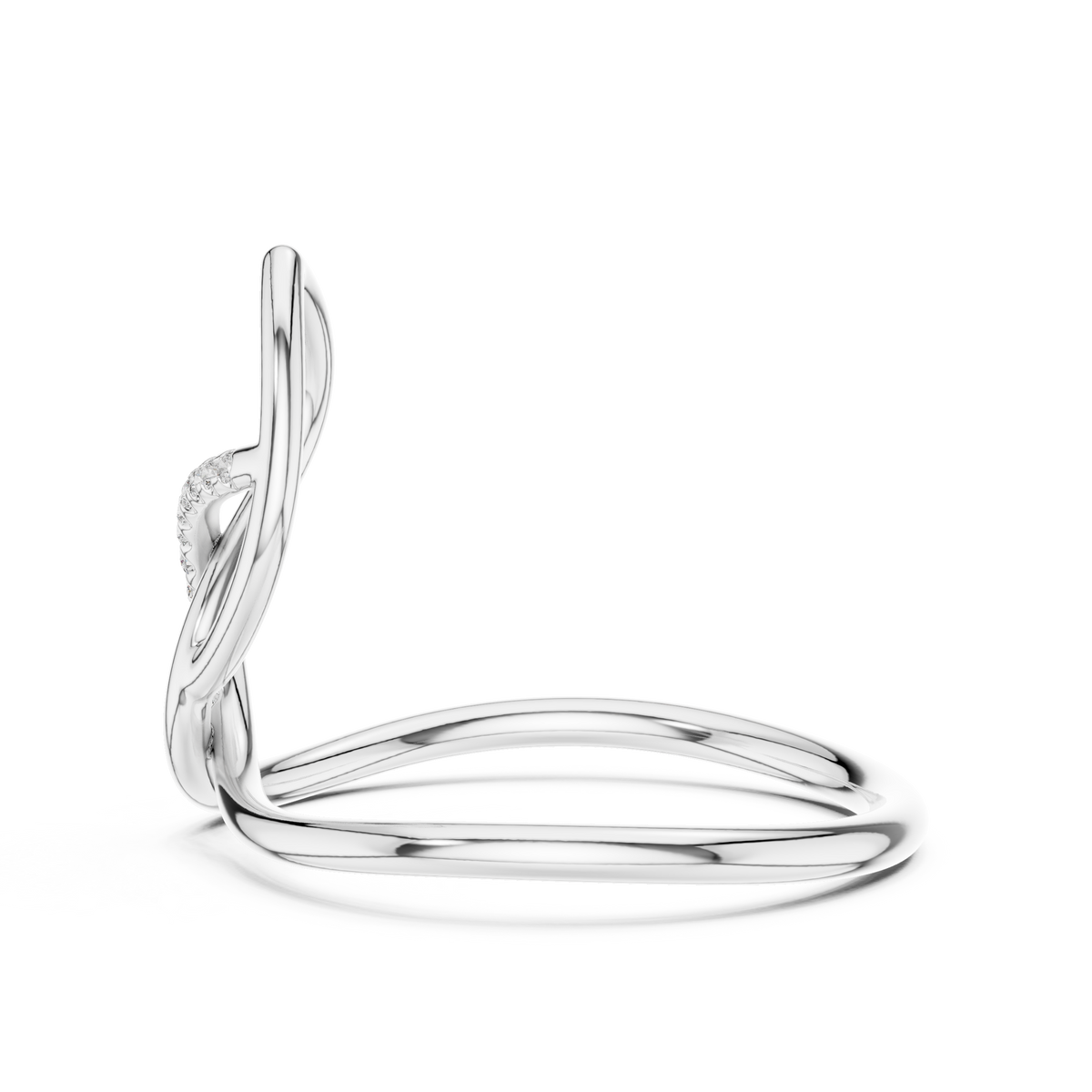 unique style twisted loop round lab diamond anniversary ring - view 10