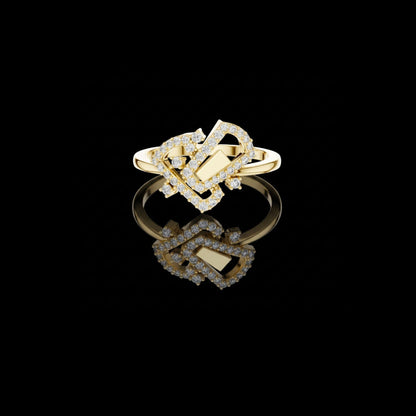 Interlocked Round Lab Diamond Engagement Ring