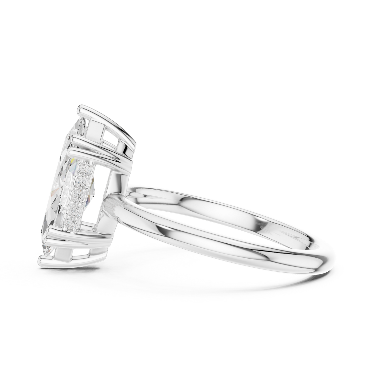 solitaire marquise cut lab diamond ring - view 10