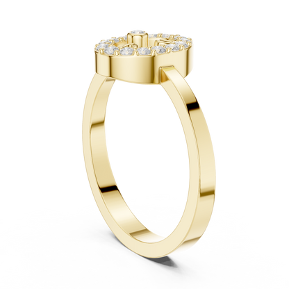 Open Oval Shape Halo Round Lab Diamond Statement Ring - View 6