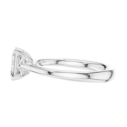 Brilliant Emerald Cut Lab Diamond Classic Solitaire Ring - View 9