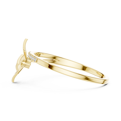 Geometric Lab Diamond Split Shank Engagement Ring - View 8