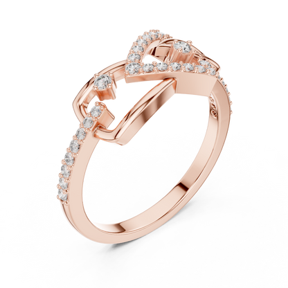 Open Trillion Shape Pave Lab Diamond Wedding Ring - View 5