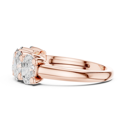 Oval Cut Five Stone Lab Diamond Ring - View 8