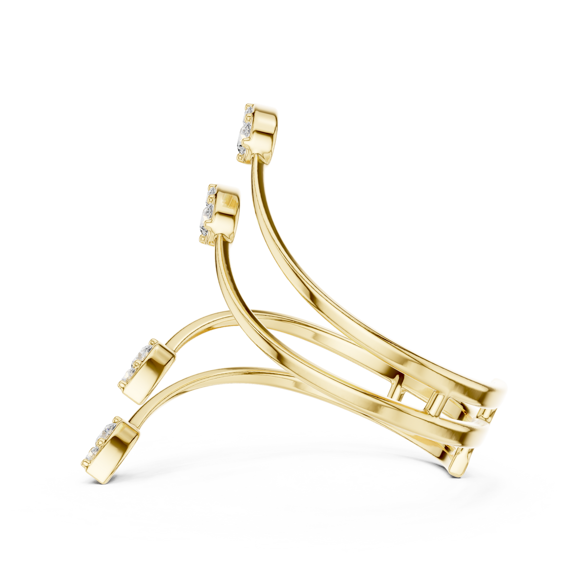 Round Lab Diamond Wrap Promise Ring - View 5