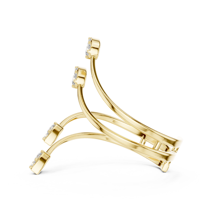 Round Lab Diamond Wrap Promise Ring - View 5
