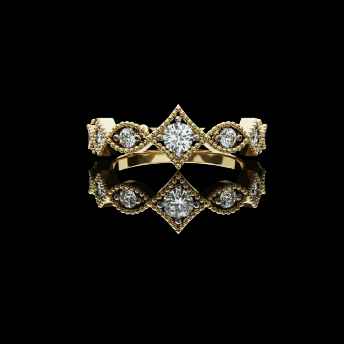 princess cut chevron lab diamond stackable wedding band ring