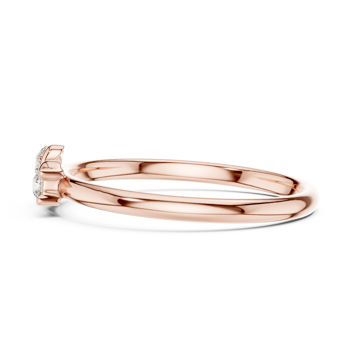 Round Lab Diamond Open Twist Cluster Ring - View 9