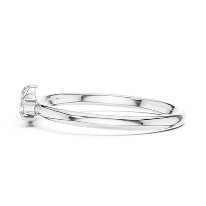 Round Lab Diamond Open Twist Cluster Ring - View 10