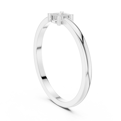 Classic Fancy Round Cut Solitaire Lab Diamond Ring - View 12