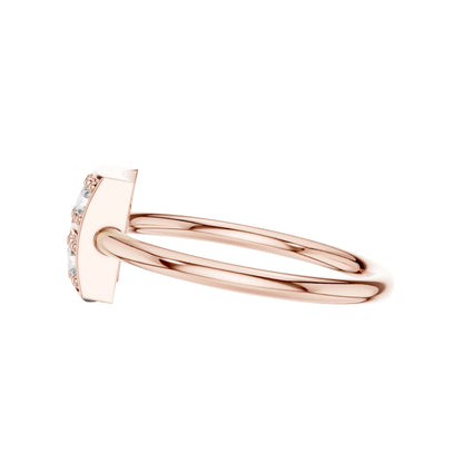 Square Quad Bezel Set Lab Diamond Cluster Ring - View 8
