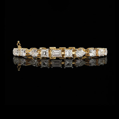 Mixed Shape Lab Diamond Statement Tennis Bracelet