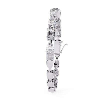 Mixed Shape Lab Diamond Statement Tennis Bracelet - View 7
