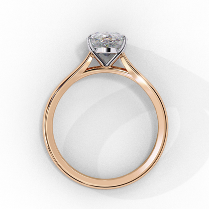 Pear Cut Lab Diamond Solitaire Wedding Ring - View 6
