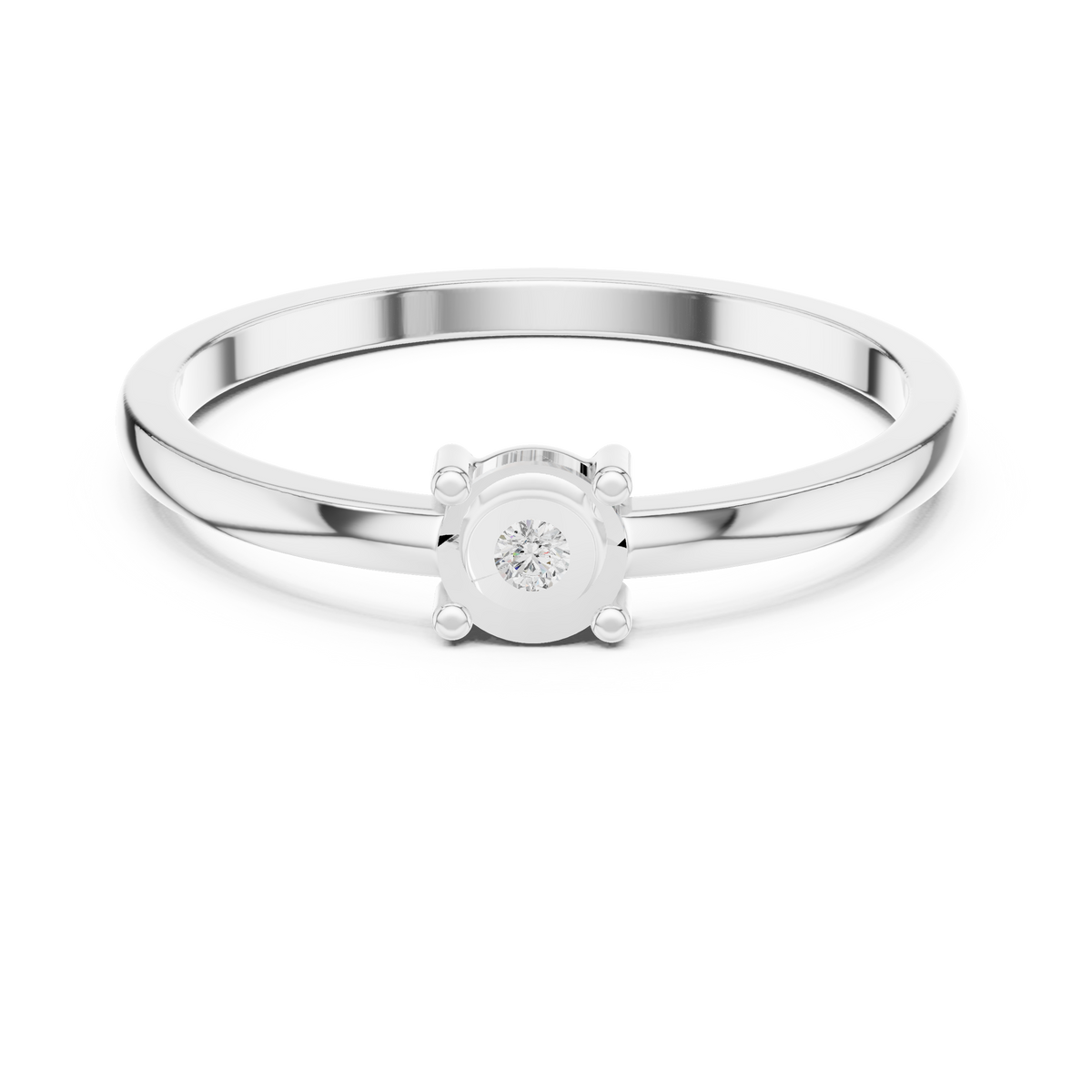 classic fancy round cut solitaire lab diamond ring - view 3