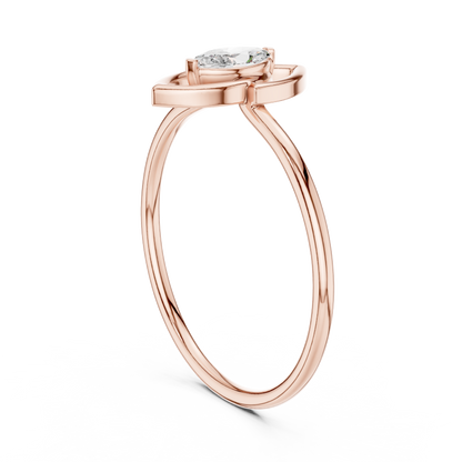 Minimalist Marquise Solitaire Lab Diamond Ring - View 11