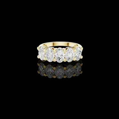 Oval Cut Five Stone Lab Diamond Ring