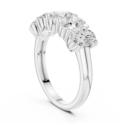 Oval Cut Five Stone Lab Diamond Ring - View 12