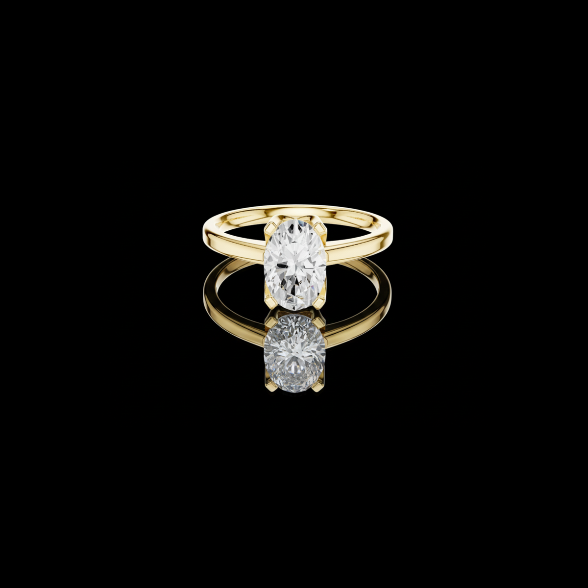 exquisite oval cut lab diamond solitaire ring