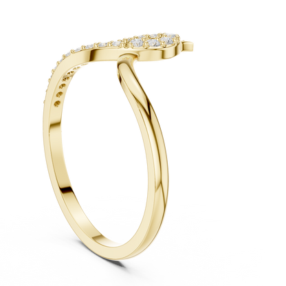 Snake Bypass Round Cut Lab Diamond Ring - View 4