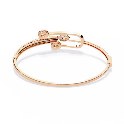 Pear Lab Diamond Open Cuff Bypass Bangle Bracelet - View 6