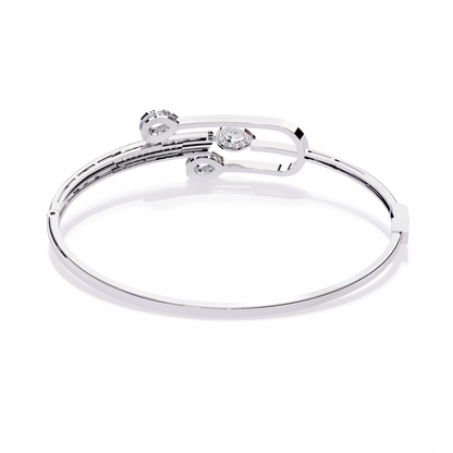 Pear Lab Diamond Open Cuff Bypass Bangle Bracelet - View 7