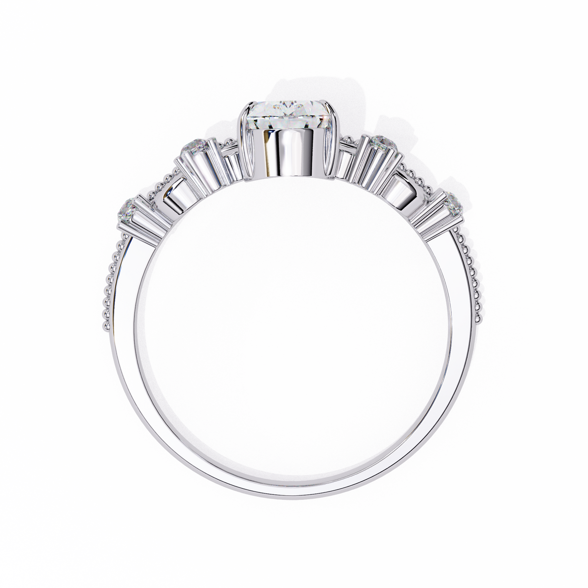vintage pear cut lab diamond wedding ring for women - view 10