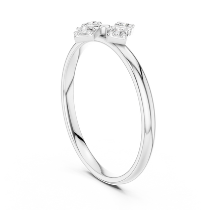 Geometric Round Lab Diamond Engagement Ring - View 7