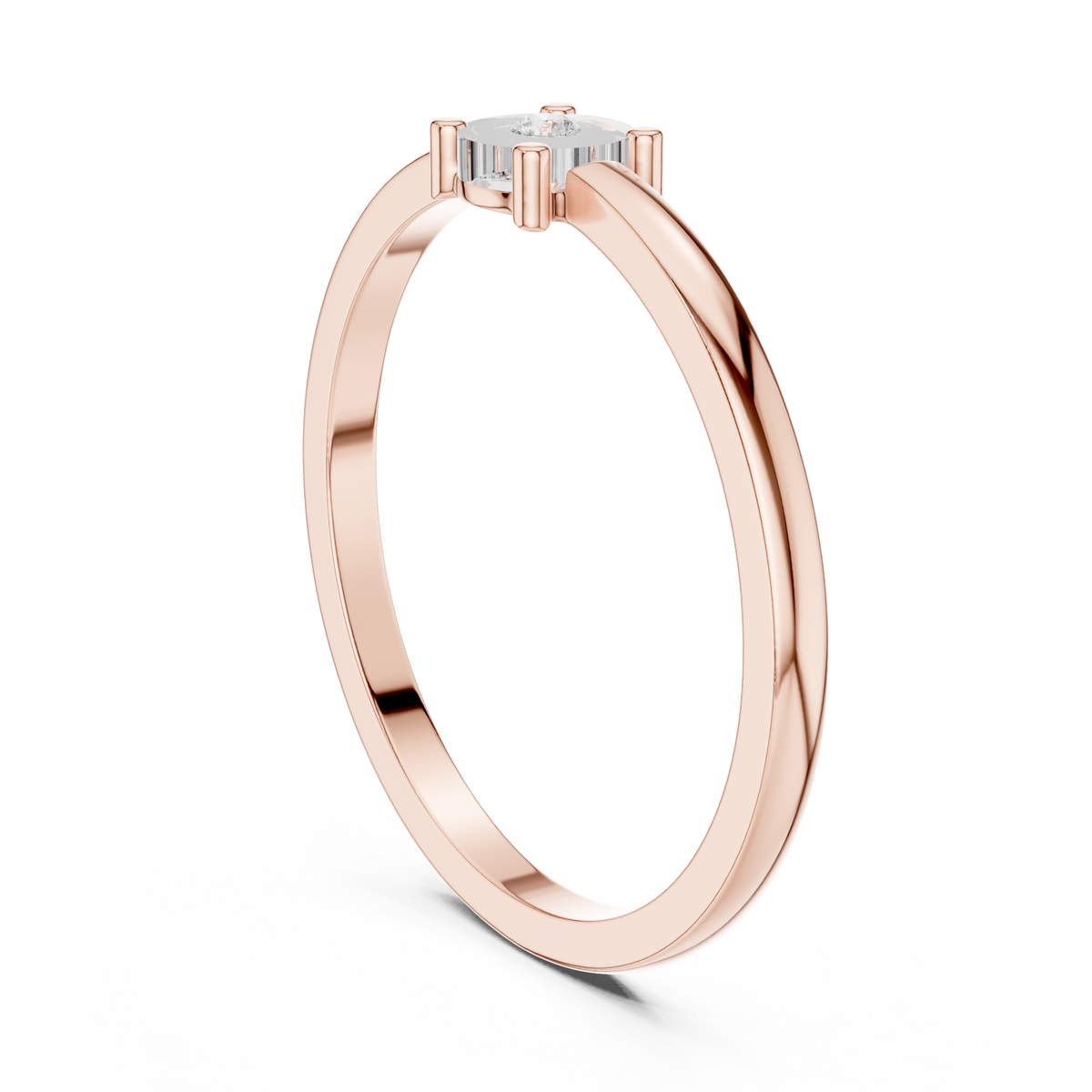 Classic Fancy Round Cut Solitaire Lab Diamond Ring - View 11